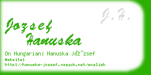 jozsef hanuska business card